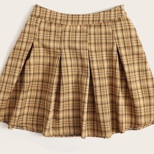 Yellow Pleated Skirt